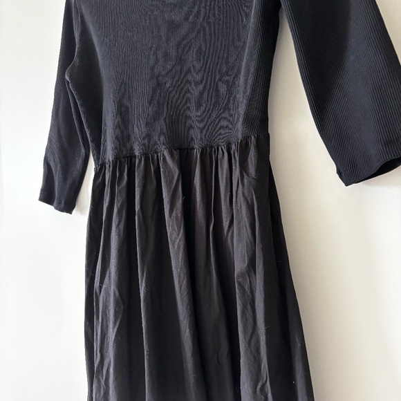 Rita Row Wyatt Dress - Black - ¾ sleeves, knit upper body - Picture 8 of 16